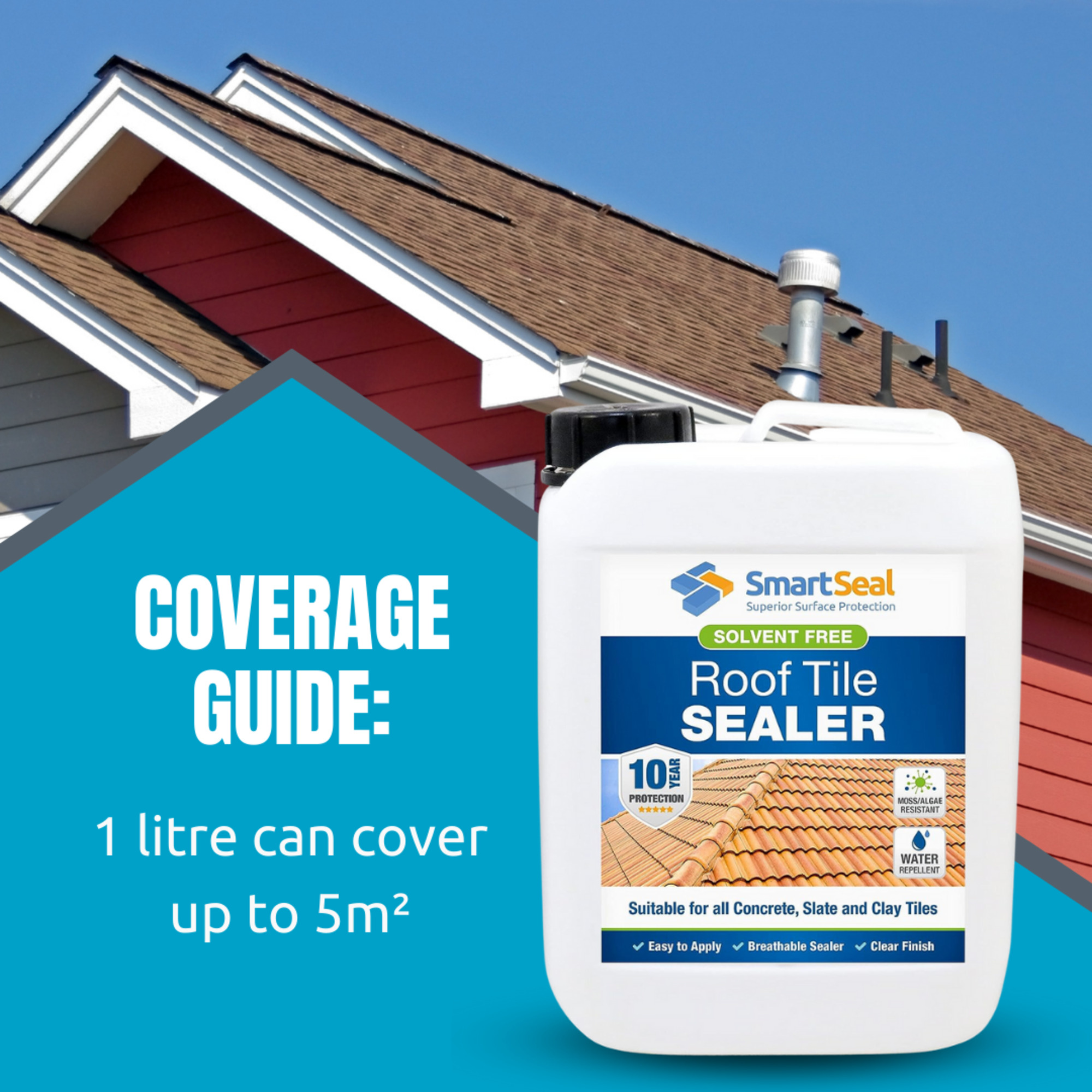thumbnail interactive-video image 1 of Siramico Roof Paint Instant Repair Sealer – Clear, 2.5 Litres, Waterproofing 1 of 4