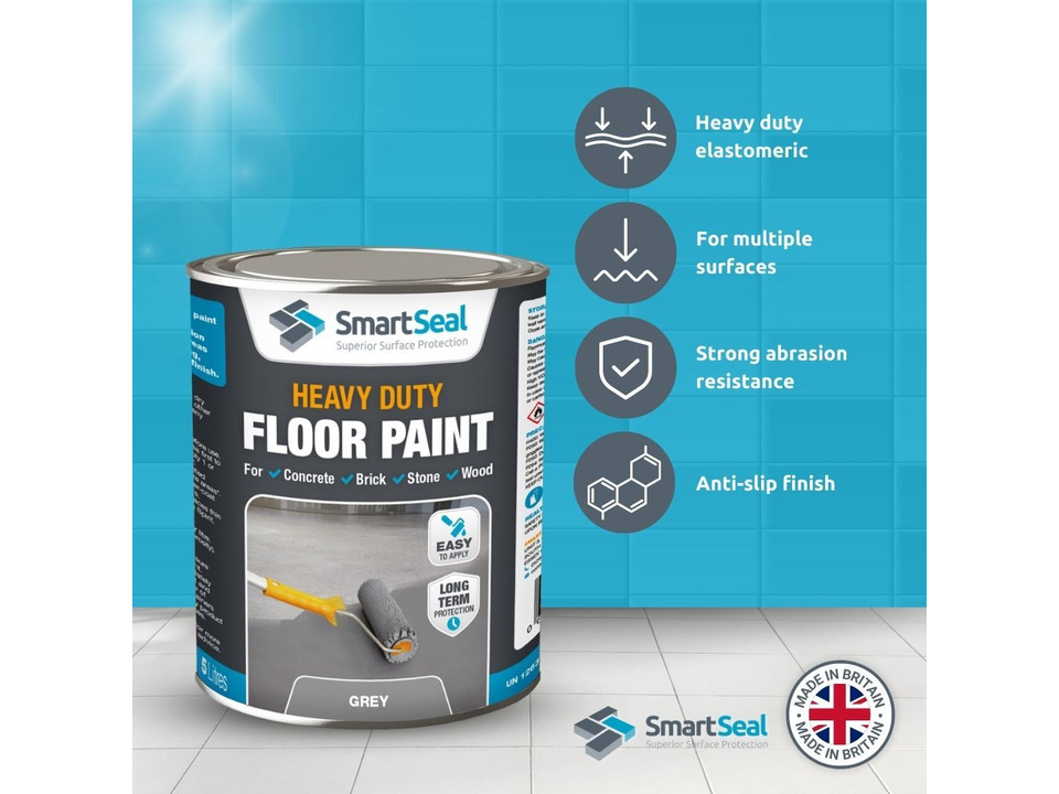Heavy Duty Floor Paint  GREY (2.5L, 5L & Sample)