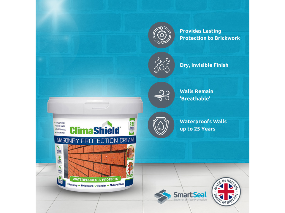 Masonry Protection Cream 25Yr+ Protection Highly Effective Brick and Stone Walls
