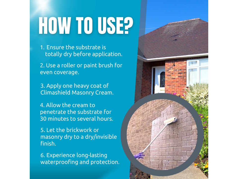 Masonry Protection Cream 25Yr+ Protection Highly Effective Brick and Stone Walls