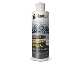 Grout Magic - (237ml & 5ml sample sizes) - LIMESTONE grout restorer & sealer to recolour grout. 
