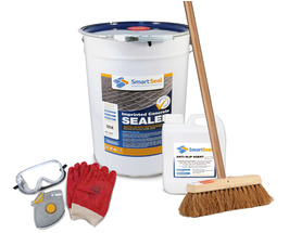 DIY Imprinted Concrete Package  Includes  Sealer, Anti Slip, Safety Wear & Sealing Broom