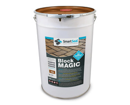 'BLOCK MAGIC' Sealer TAN (sample 5 & 25 L) Re-colour Old Block Paving -  ALWAYS- Apply 2nd coat of CLEAR Sealer