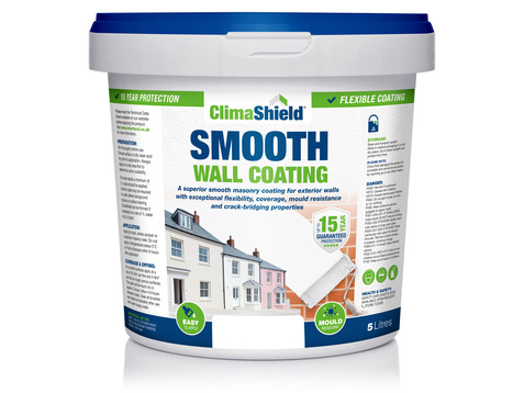Wall Coating Smooth -  A superior matt finish, smooth masonry paint for external or internal use - available in 12 colours & 2 sizes