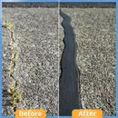 An easy to apply, rapid drying, liquid crack repair solution for tarmac surfaces