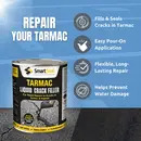 An easy to apply, rapid drying, liquid crack repair solution for tarmac surfaces