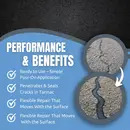 An easy to apply, rapid drying, liquid crack repair solution for tarmac surfaces