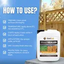 Wood Sealer - Clear 10yr Protective Exterior Water Repellent Safe & Easy to Apply. Non Toxic